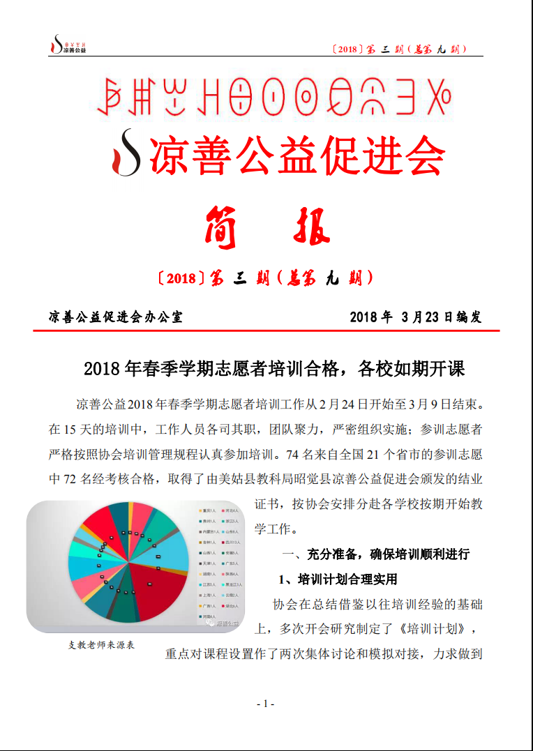 凉善公益简报201803